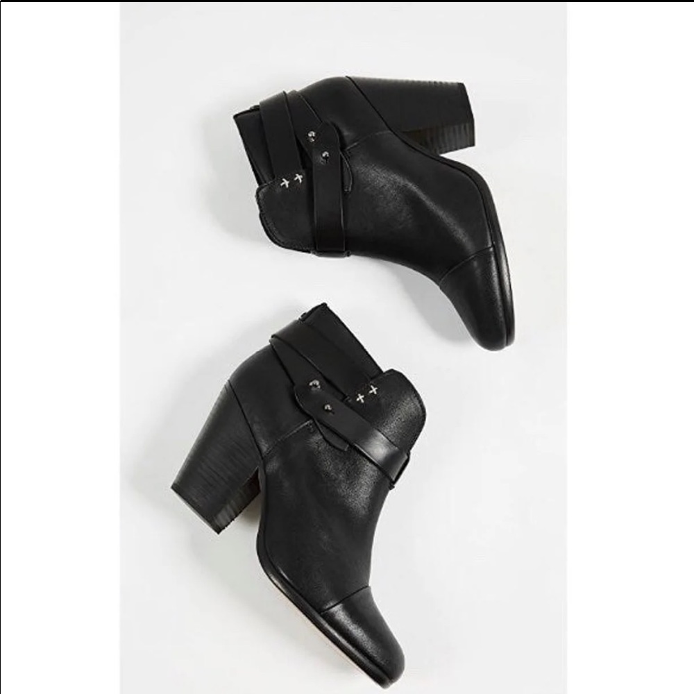 Rag & Bone Harrow Boot in Black Leather Sz 37.5